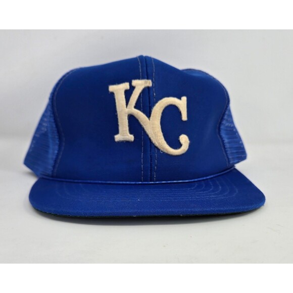 Kansas City Royals Trucker Cap Mesh 1980s Retro Snapback Universal Industries - Picture 5 of 13